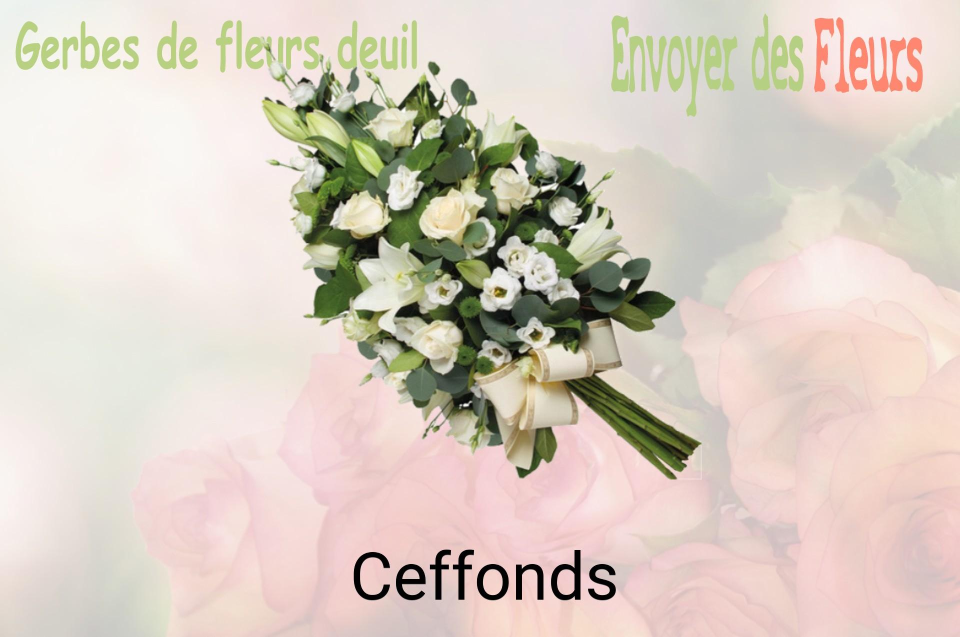 Gerbe de fleurs de deuil livrée à Ceffonds